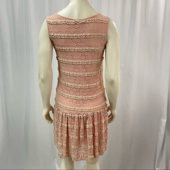 Anthropologie Dulcie Pink and White Lace Dress Size Small - Picture 2 of 7